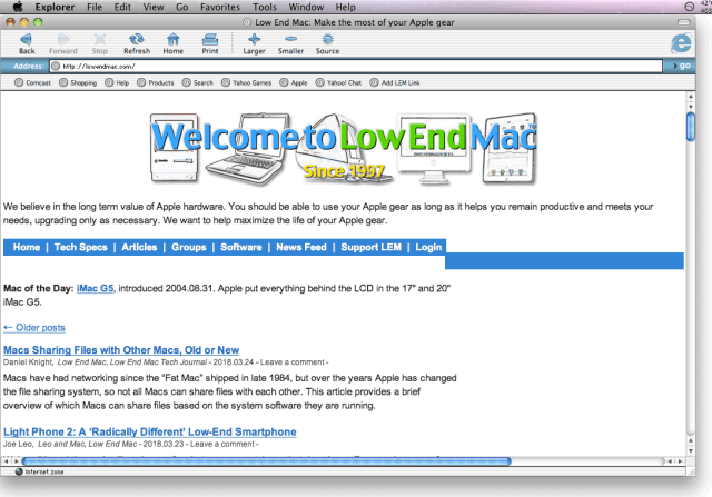 Internet Explorer For The Mac